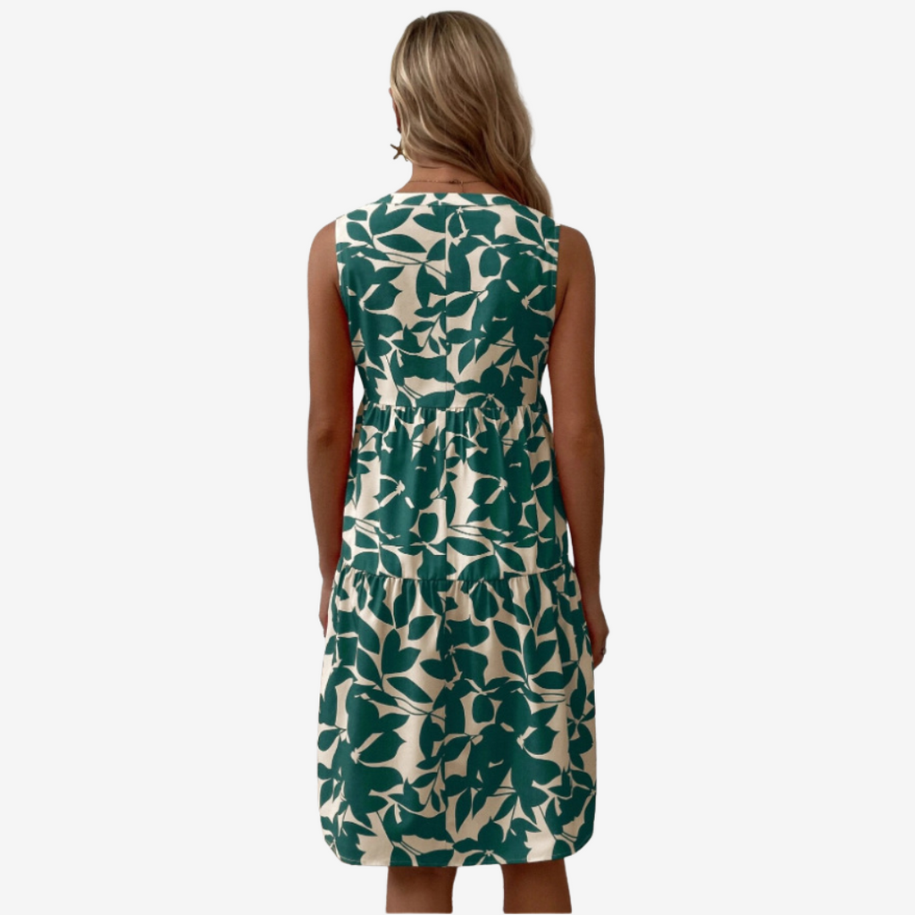 Séraphine™ Midi con motivos de hojas