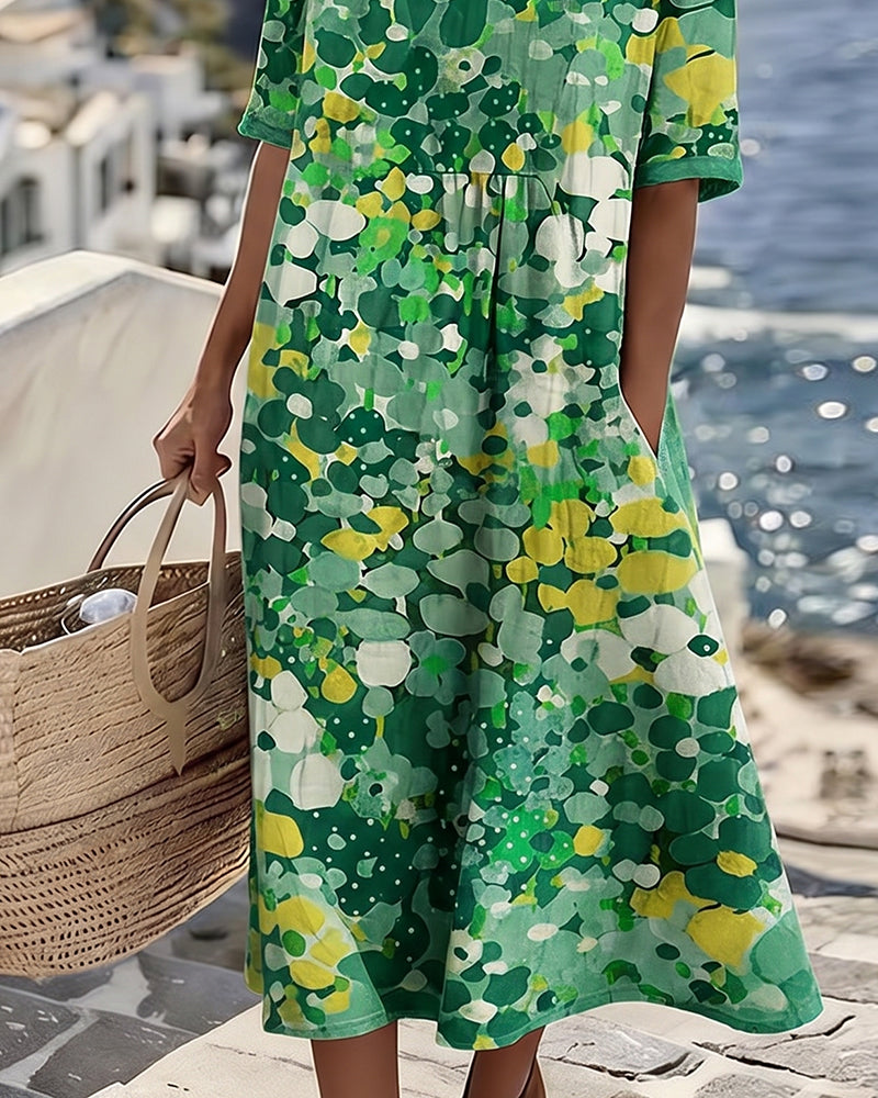 Vestido holgado estampado floral