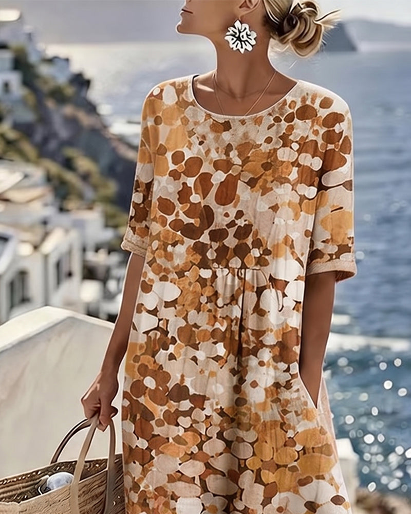 Vestido holgado estampado floral