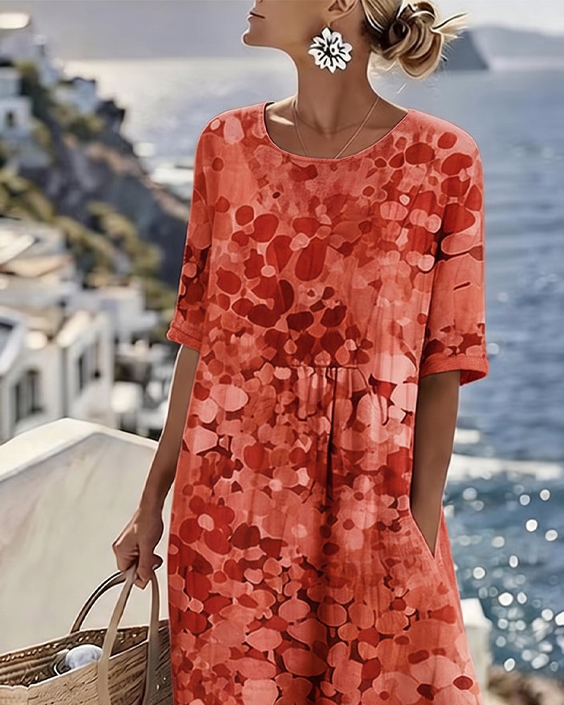 Vestido holgado estampado floral