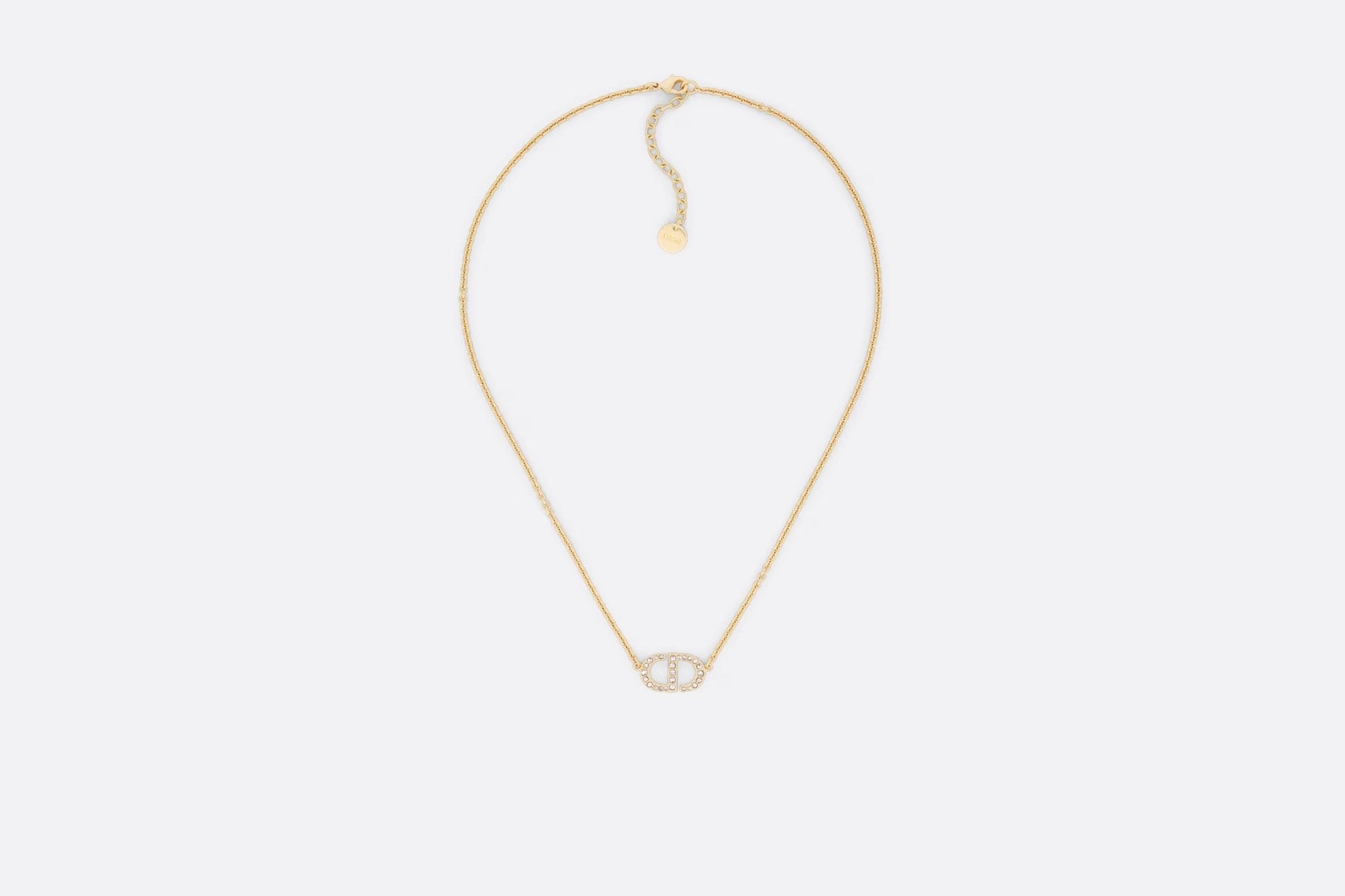 CHRISTIAN DIOR Petit CD Necklace Gold-Finish Metal(Gold)