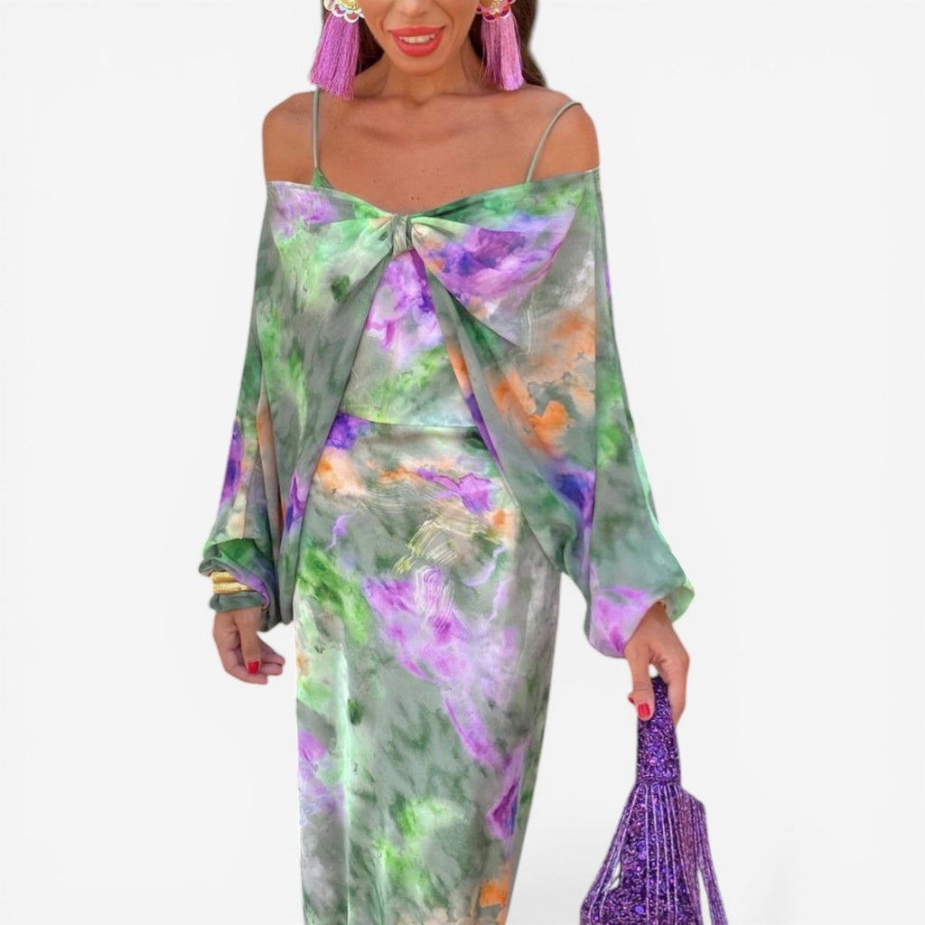 Mariani™ Vestido de flores doble