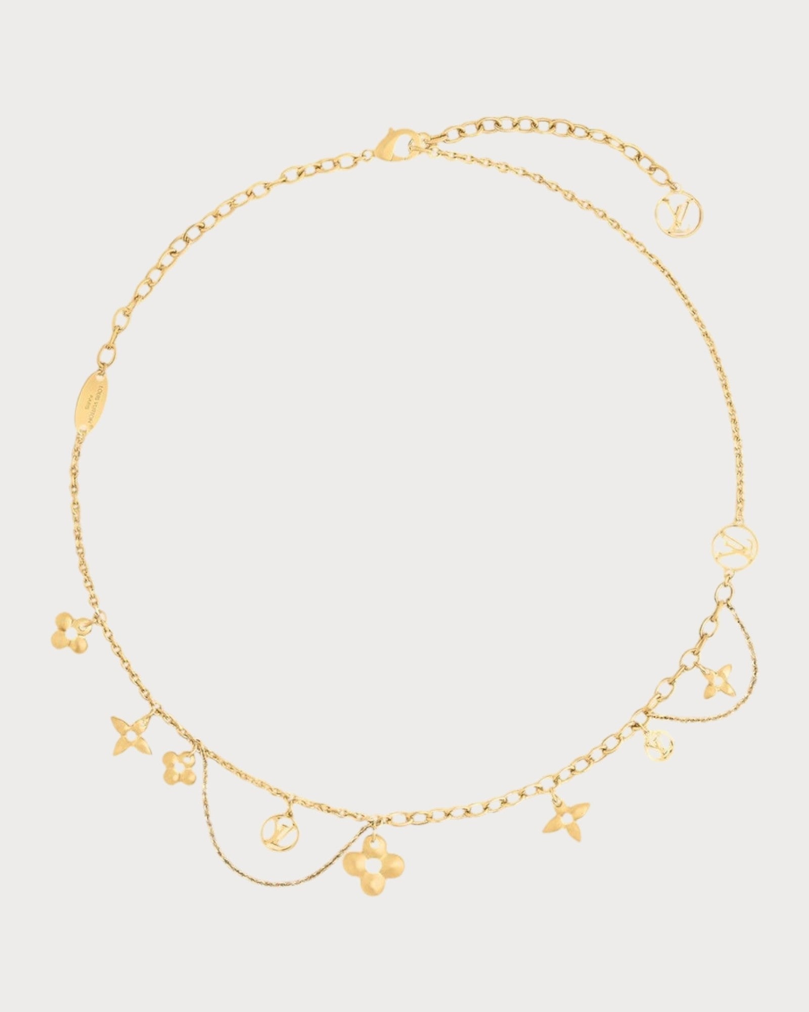 LOUIS VUITTON M90736 Blooming Supple Necklace Metal(Gold)